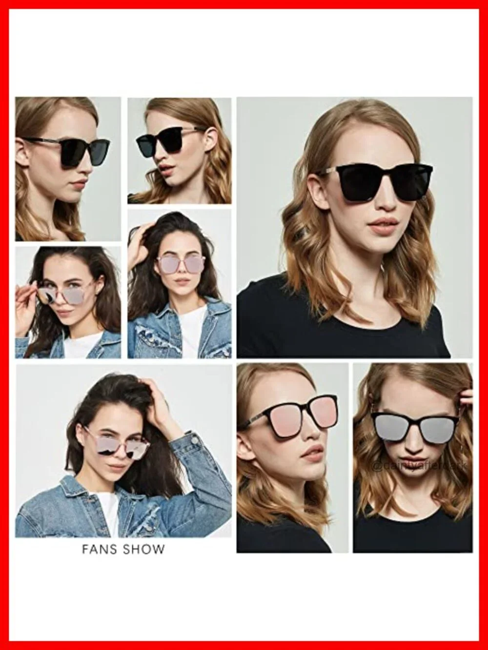 Oversized Square Sunglasses for Women UV Protection Mirror Lens Large Shades